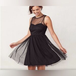 LC Lauren Conrad  Disney Collection fit flare tulle formal dress size 14